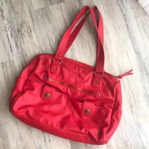 Large vibrant red Hurley bag